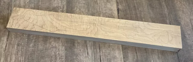 Hades Roasted Maple, 3A Curly Strat Or Tele Guitar Neck Blank