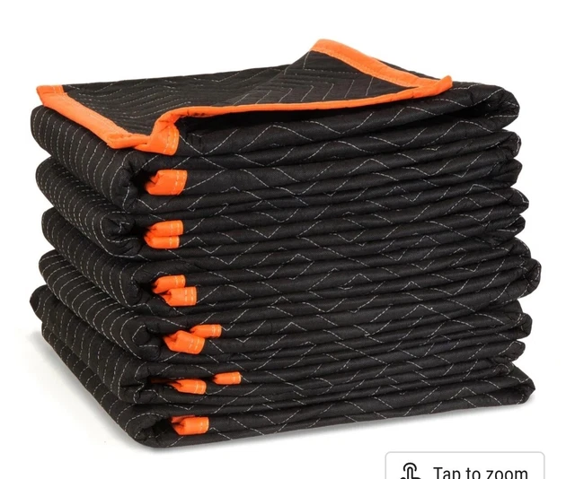 WEN 272406 72 in by 40 in Heavy Duty Padded Moving Blankets - 6 Pack