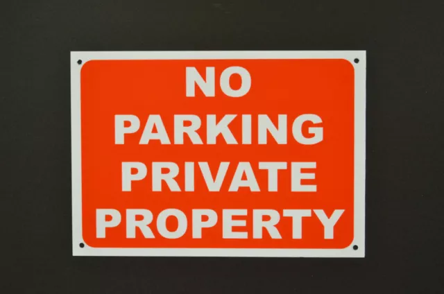 NO PARKING PRIVATE PROPERTY sign or sticker 2 sizes access driveway entrance