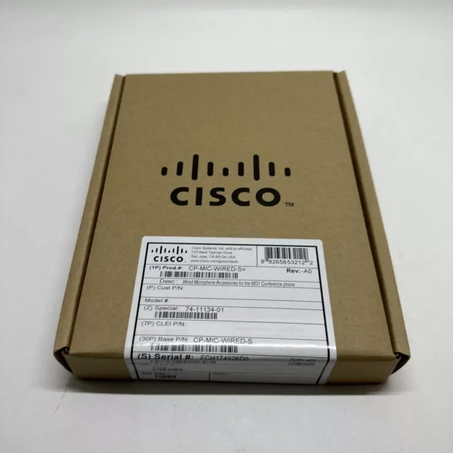 NEW Sealed Box Cisco Conference Wired Microphone Kit CP-MIC-WIRED-S bin C2