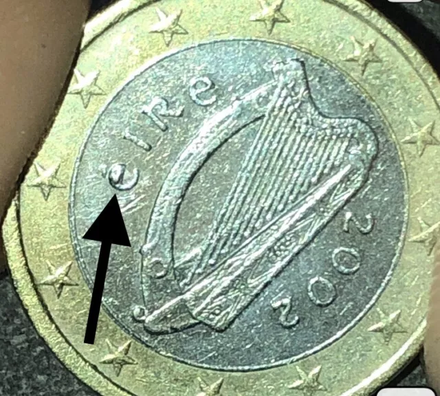 MONETA 1 EURO IRLANDA RARA UNICA ERRORE DI CONIO EUR 300,00 - PicClick IT
