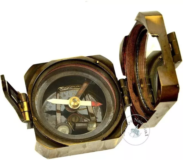 Kelvin & Hughes Natural Sine Brunton Compass Brass Brunton Compasses