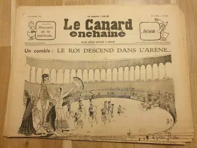 Journal - Le Canard Enchaîné n° 2194 du 7 novembre 1962