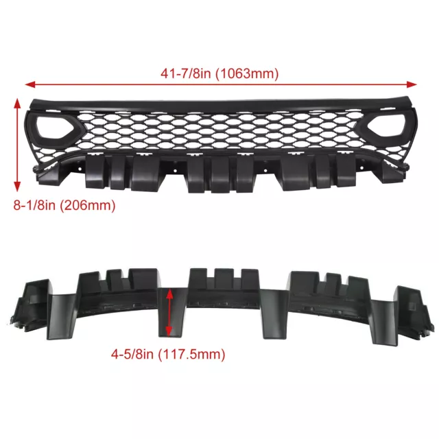 For 2015-2023 Dodge Charger Rt Scat Pack Srt Style Front Mesh Grille W/ Air Duct 3