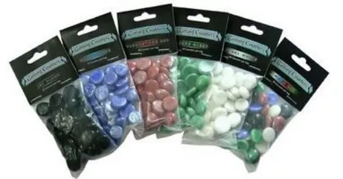 Dragon Shield Segnalini ovali opachi Gaming Counters Jade Green Black 30 pz