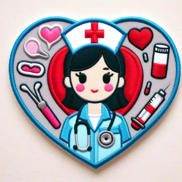Nurse Patch Iron-on Applique Healthcare Badge Doctor Hospital Surgeon