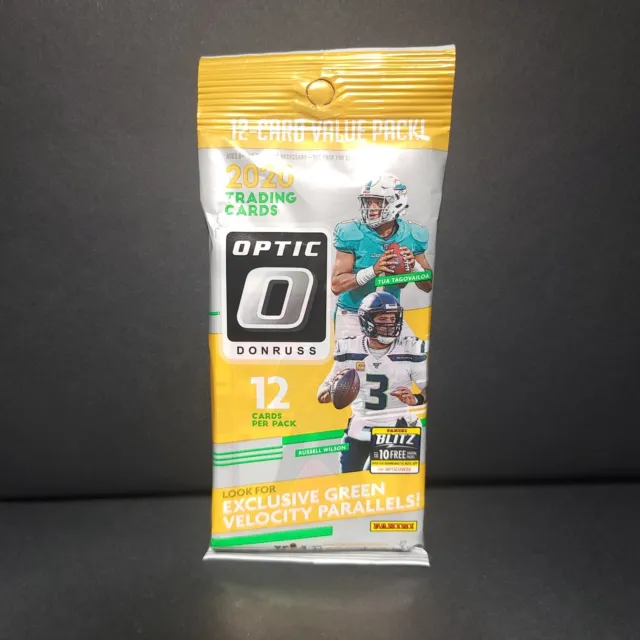 2020 Panini Donruss OPTIC NFL Football Cello Fat Value Pack NEW & Factory Sealed