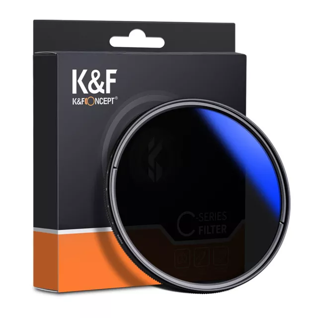 K&F Concept Slim Variable / Fader NDX , ND2 ~ ND400, Bleu Recouvert Filtre