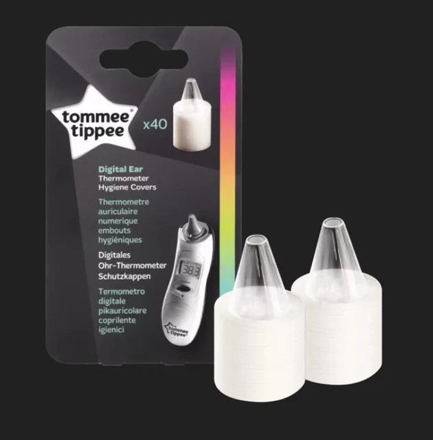 Tommee Tippee digitales Ohrthermometer Hygieneabdeckungen - 40er-Pack brandneu