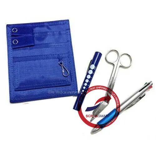 Royal Pocket Organizer Medical Belt Loop + Scissor + LED Penlight +Pen Nurse KIT