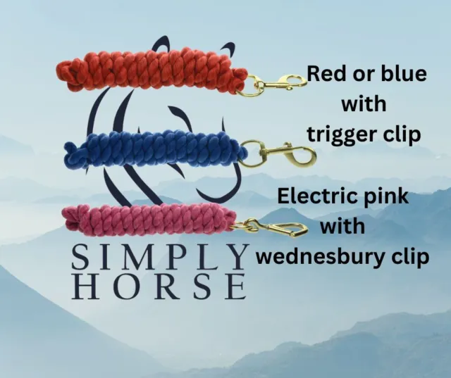 Hy Equestrian Lead Rope - Cotton Leadrope  - CHOICE OF CLIP STYLE