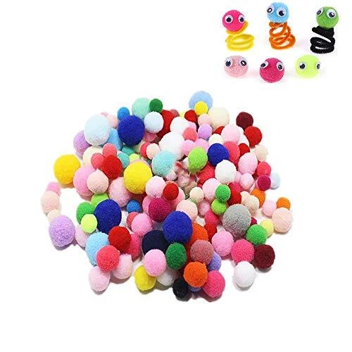 Tukcherry Craft Pompons Multicolores Rondes Fils Chenille Enfant Artisanat Fabri