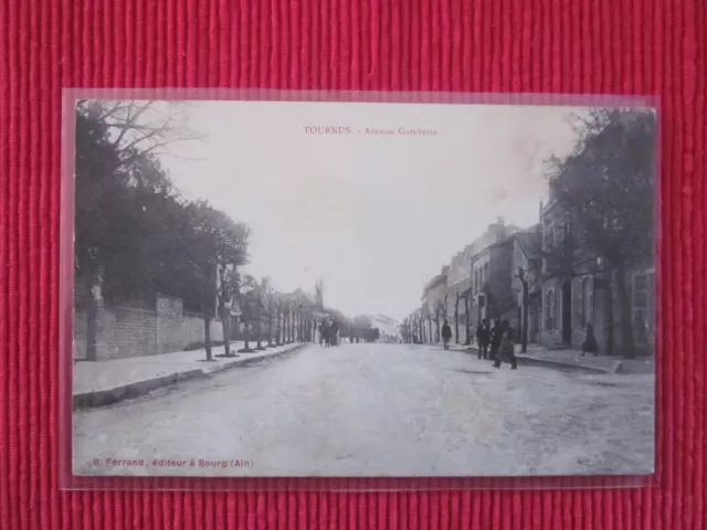 Cpa Ecrite Timbre Tournus Avenue Gambetta 71 Saône Et Loire