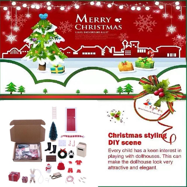 Miniature Gnome Accessories Christmas Elf Fairy Door For Lantern U K S7V5
