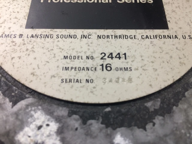 JBL 2441 Pro Series  ALNICO 16 Ohm  2 Inch Horn Driver DCR 12.5 -New Diaphragm 2