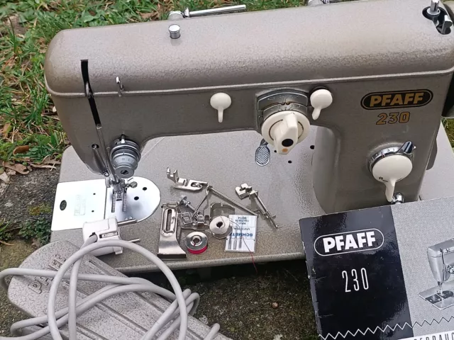 80W Sattler Nähmaschine PFAFF 230 mit  Zubehör PLANETOP Baumwolle Leder Jeans