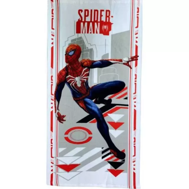 Serviette Drap De plage, Piscine Microfibres SPIDERMAN Blanc