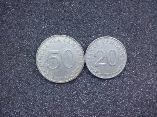 Bolivia   20 and 50 centavos , 1965