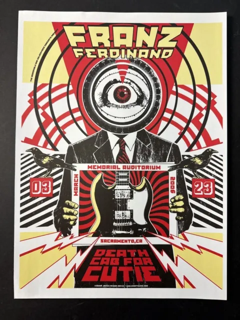 FRANZ FERDINAND / DEATH CAB FOR CUTIE - 14X10" Gig Poster Art Print L296