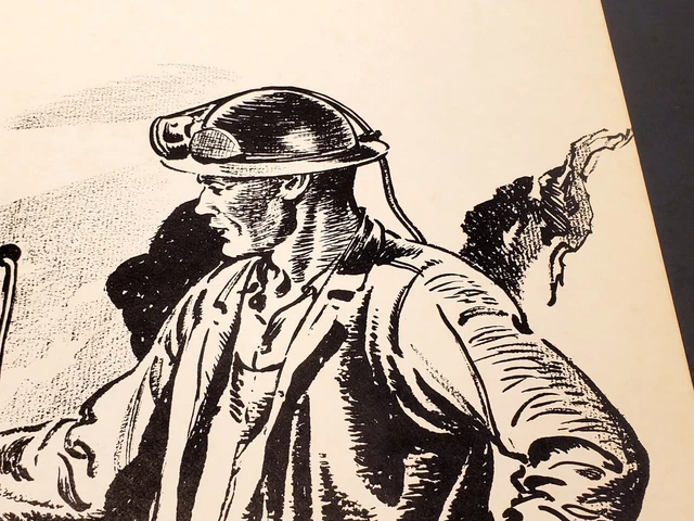 Vintage Du Pont Mine Saftey Poster Explosives Department Mining Blasting Miner 5