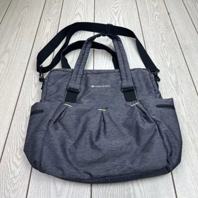 Sherpani Wisdom Zip Shoulder Tote Bag Pockets Gray Travel Gym Diaper Bag