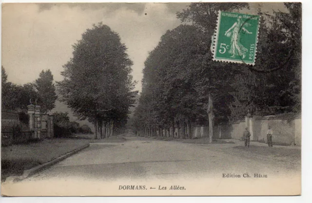 DORMANS - Marne - CPA 51 - les allées