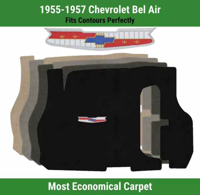 Lloyd Velourtex Trunk Carpet Mat for '55-57 Chevy Bel Air w/Chevy Vintage Crest