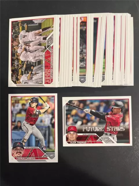 2023 Topps Arizona Diamondbacks Team Set Series 1 2 Update 35 Cards Carroll RC