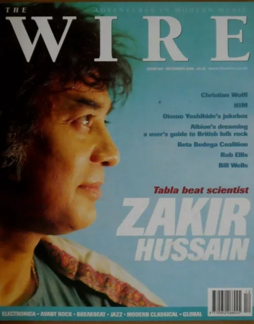 The Wire Magazine - December 2000 - Issue 202. Cover: Zakir Hussain