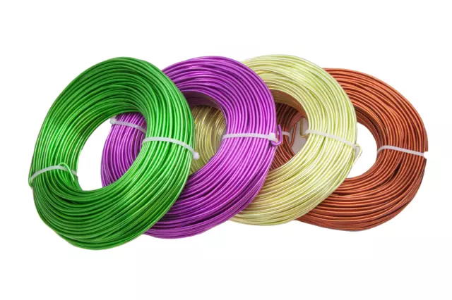 Alambre de aluminio alambre de joyería 1 mm-3 mm alambre de manualidades alambre doblado alambre de aluminio colores dd