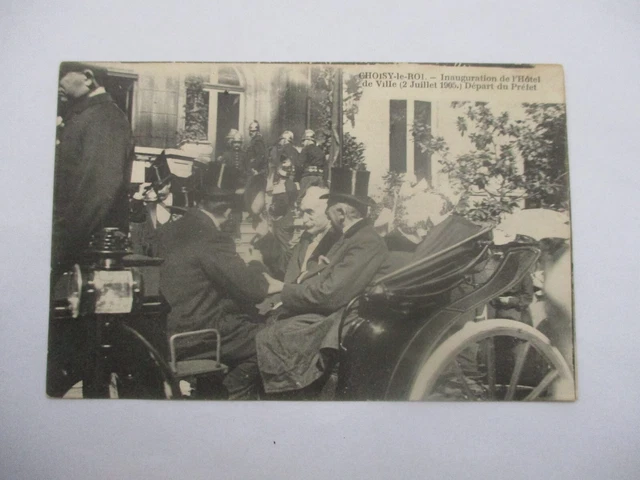 Cpa Val De Marne 94 Choose The King Inauguration Of The City Hotel Departure Prefect