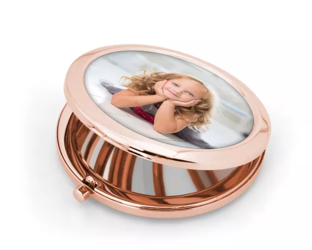 Foto Oro Rojo Bolso Espejo Compacto - Imagen Personalizada / Imagen Regalo