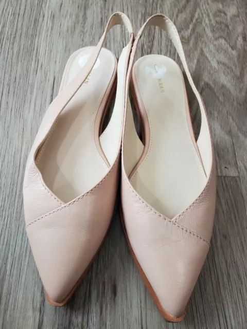 Cole Haan Womens Anora Skimmer Ballet Flat 8.5 B Light Pink Pointy Toe Slingback 2