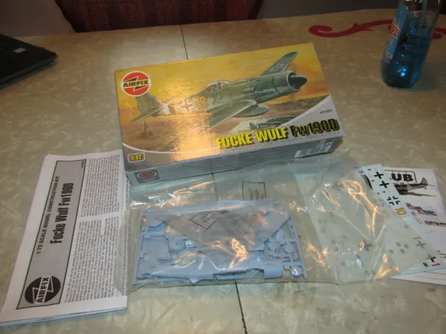 Vintage Airfix 1/72 Focke-Wulf FW.190 D Airplane Model Kit 01064 OB  COMPLETE