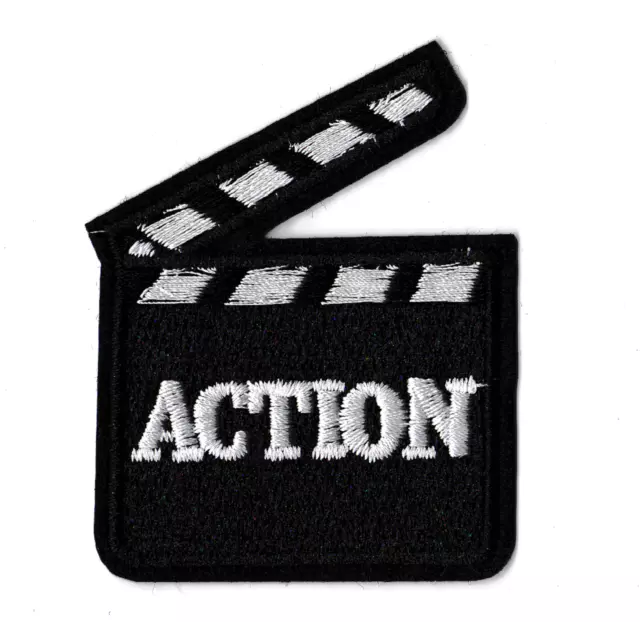 Patch Filmklappe Kino Action Zum Aufbügeln Flicken Badge Bestickt 2