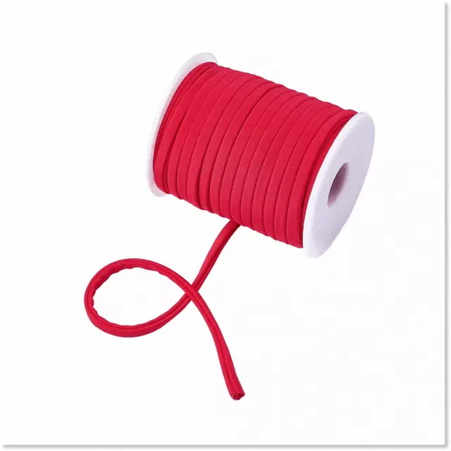 Soft and Durable Premium Red 5mm Stretch Nylon Cord - 21.87 Yards - Perfect for