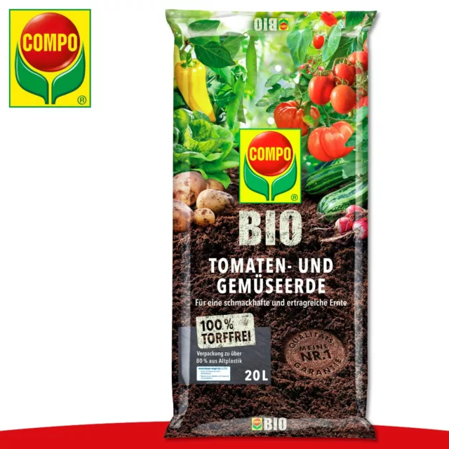 Compo 20 l Bio  Tomaten- und Gemüseerde torffrei