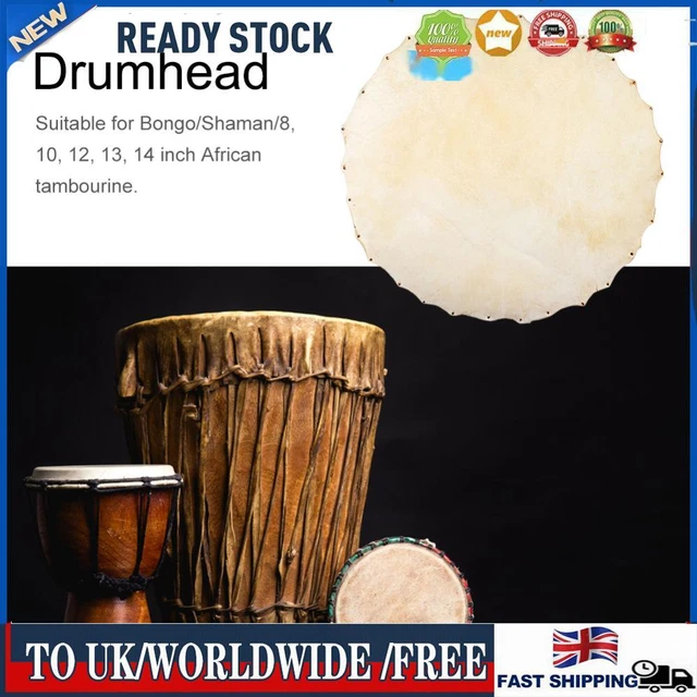 Drum Goat Skin Head for African Tambourine Percussion Drum Part (Diameter 300mm)