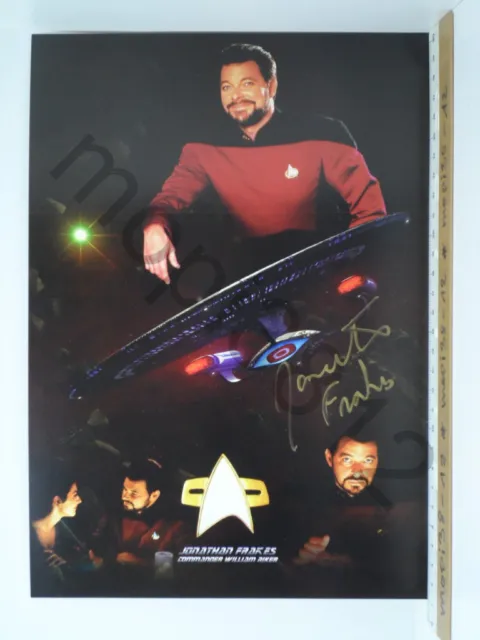 Autografo * Star Trek TNG * Jonathan Frakes come William Riker * originale