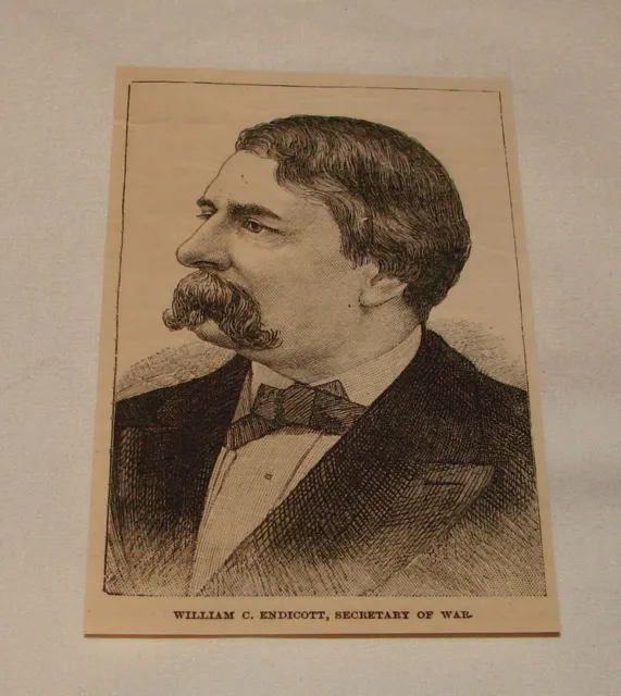 1885 Rivista Incisione ~ William C.Endicott, Segreteria Di Guerra