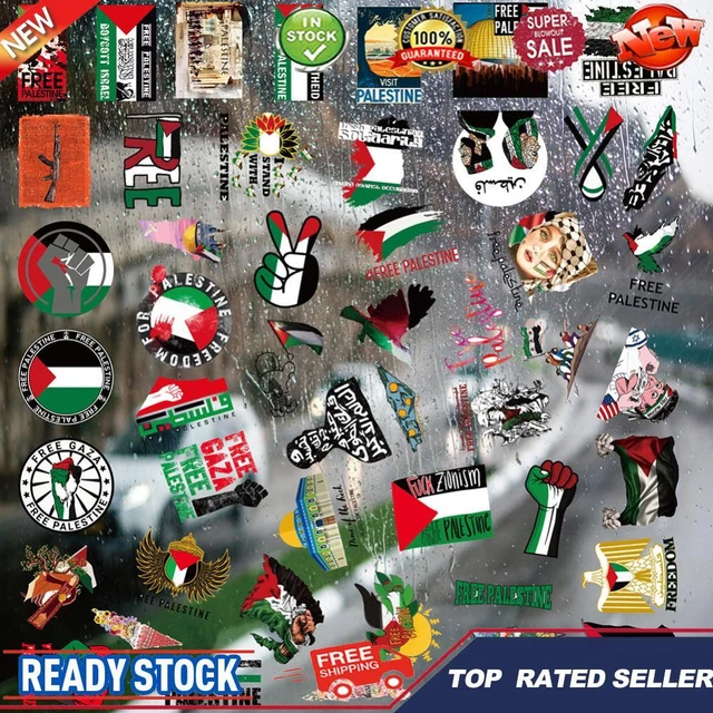 110 Pcs Free Palestine Stickers Waterproof PVC Colo Produktbild-Vorschau 5