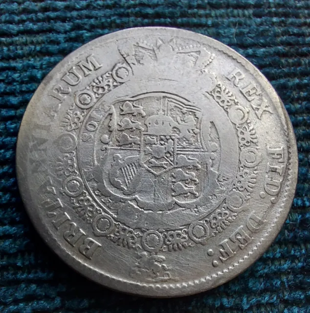 1817 King George III Sterling Silver Half Crown Coin
