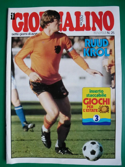 Gazzetta Dello Sport Illustrata - 8 Novembre 1980 - Ruud Krol & Renzo Contratto (Napoli)