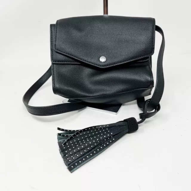 Elizabeth & James Eloise Genuine Leather Studded Tassel Crossbody Purse Bag 3