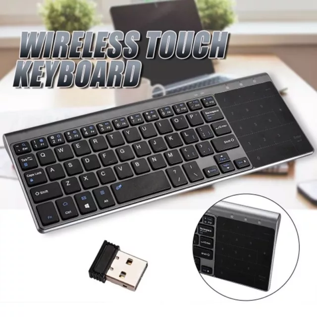 Slim Mini Wireless Keyboard With Touchpad For Computer PC Connected Smart TV AU