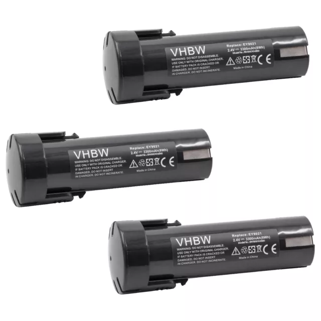 3x BATTERIE 3300mAh 2.4V pour Panasonic National 6538-1 / 6539-6 / 6540-1