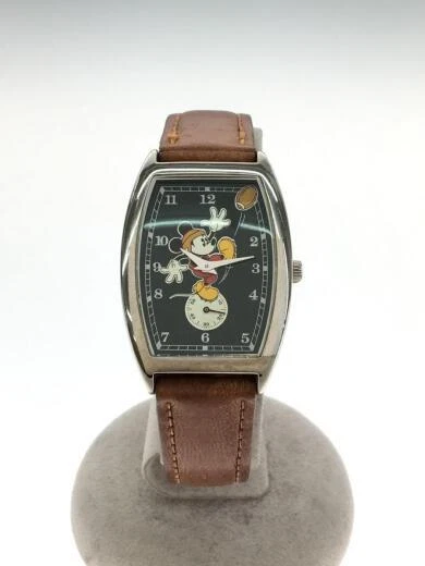 FOSSIL Disney Mickey Quartz Watch Analog Leather GRN BRW LI-1670