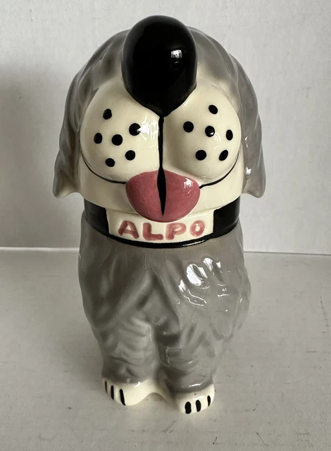 Vintage 1960's McCoy Alpo Dog Treat Bones Cookie Jar - Dan The Dog - MINT!