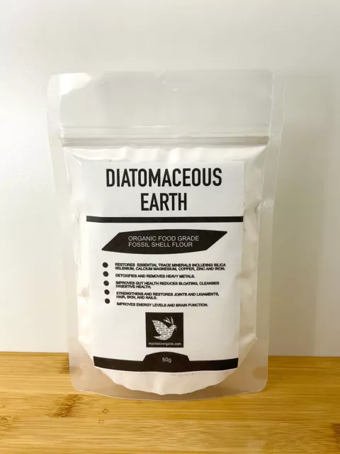 Diatomaceous Earth Ultra Fine Food Grade - Fossil Shell Flour powder 50g