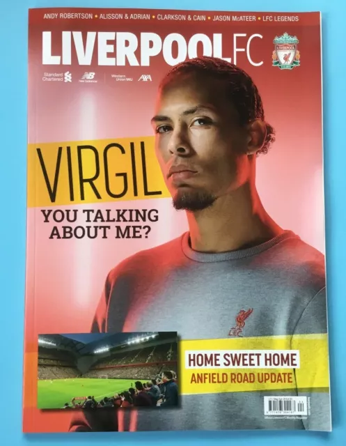 April 2020  Liverpool FC Magazine  Van Dijk Cover  rare issue No 92